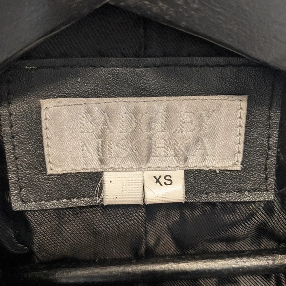 Badgley Mischka Shearling Leather Jacket in Black size XS - Picture 8 of 8